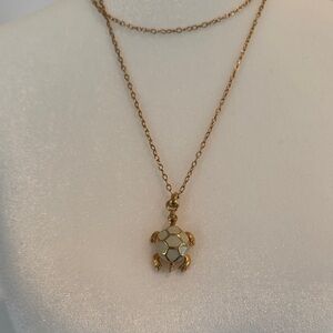 J. Crew Gold Turtle Pendant Necklace